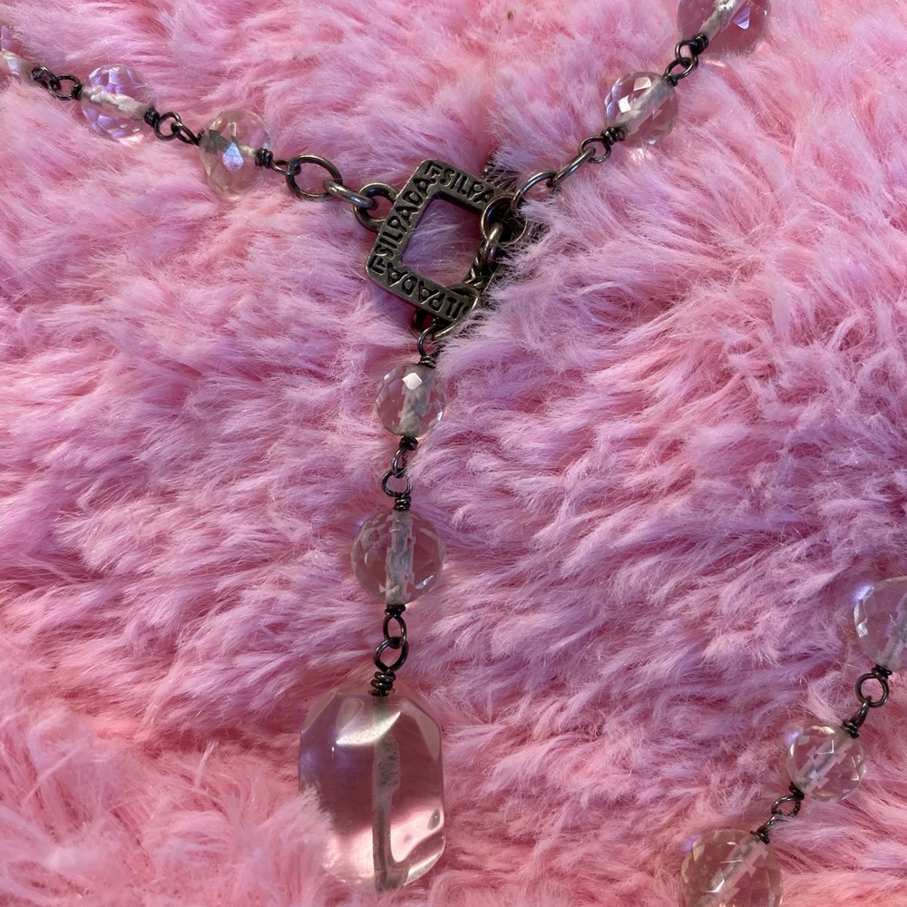 Silpada crystal long adjustable necklace